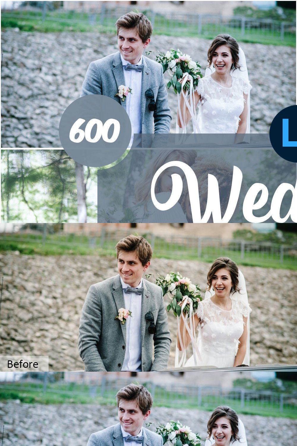 Wedding Mobile and Desktop PRESETS pinterest preview image.