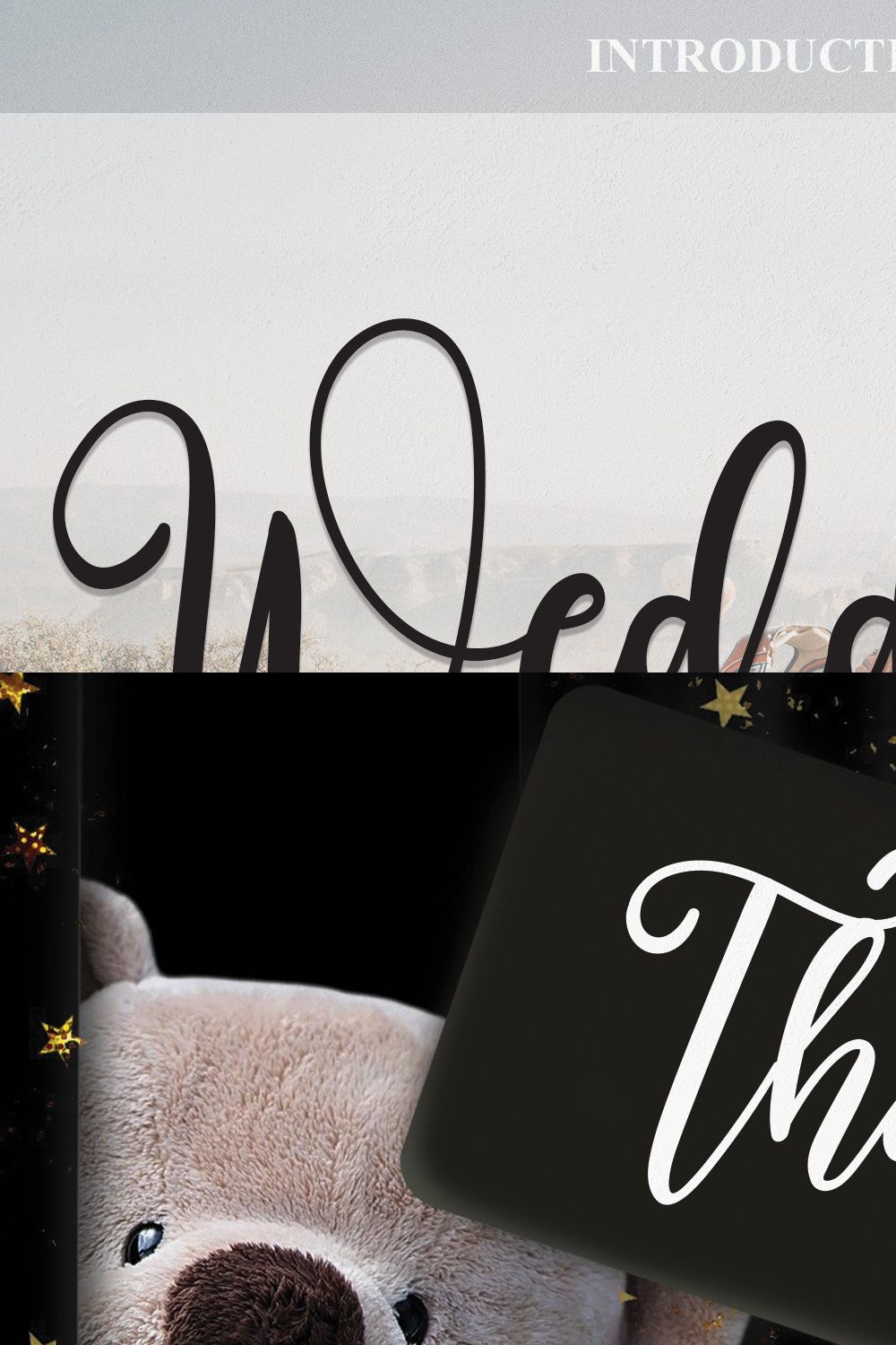 Wedding | Script Font pinterest preview image.