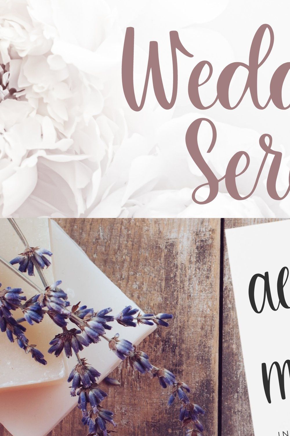 Wedding Serenade, Wedding Script pinterest preview image.