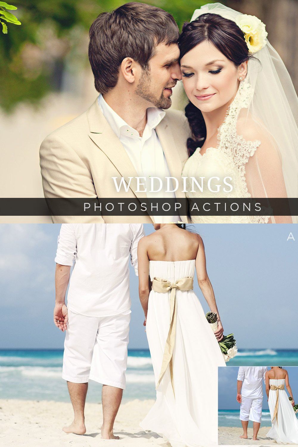 Weddings Photoshop Actions Volume 1 pinterest preview image.