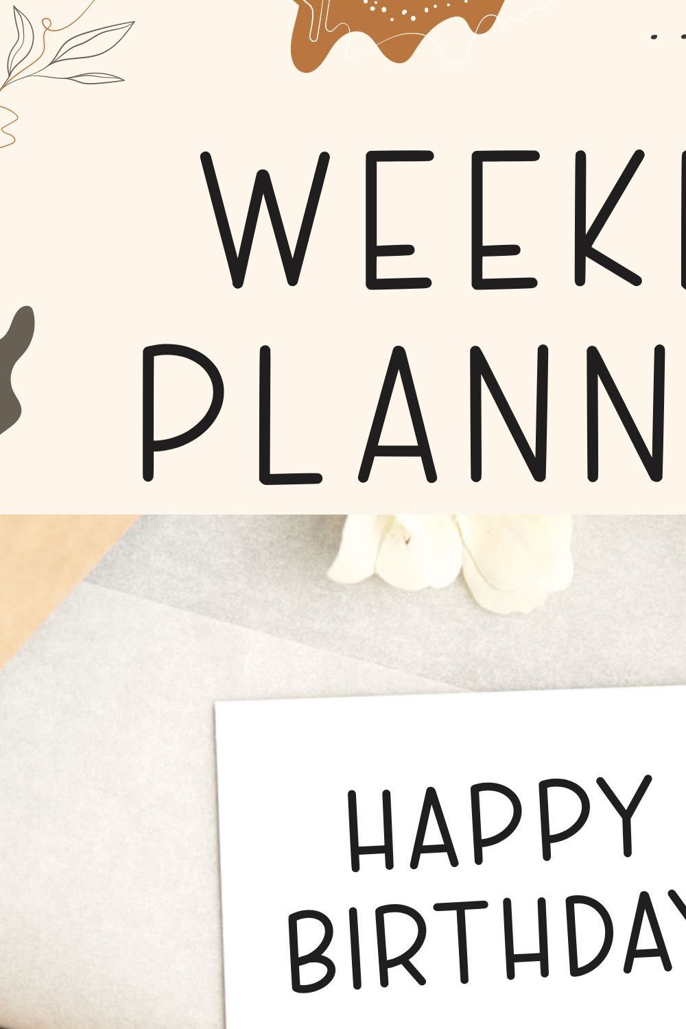 WEEKLY PLANNER pinterest preview image.