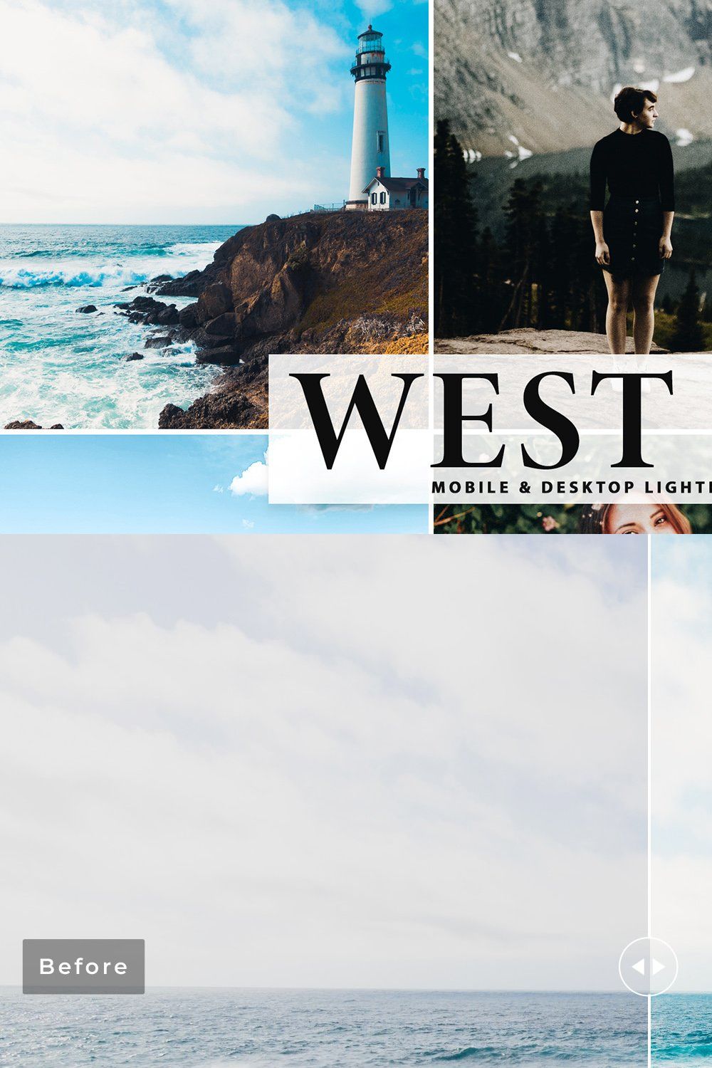 West End Lightroom Presets Pack pinterest preview image.