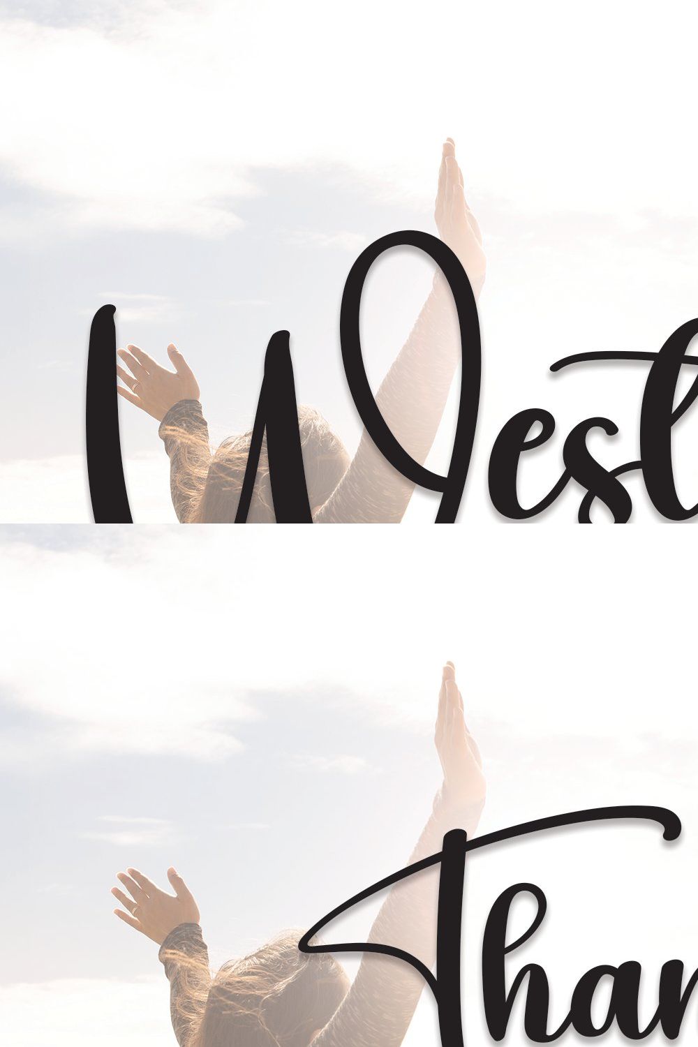 Westering | Script Font pinterest preview image.