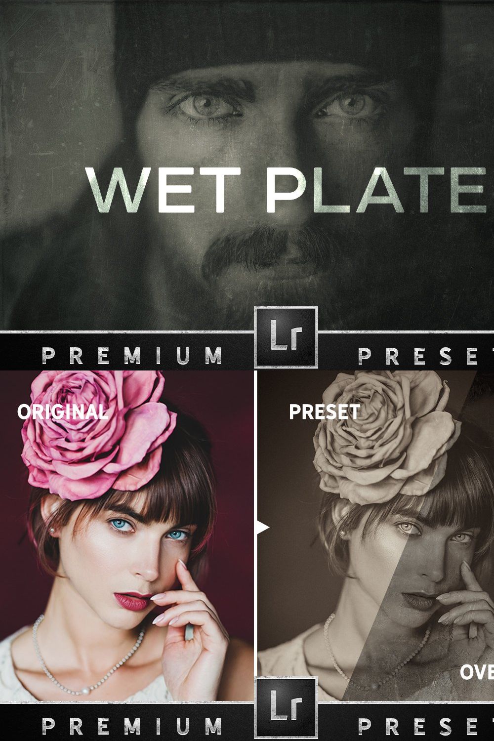 Wet Plate Effect Lightroom Presets pinterest preview image.