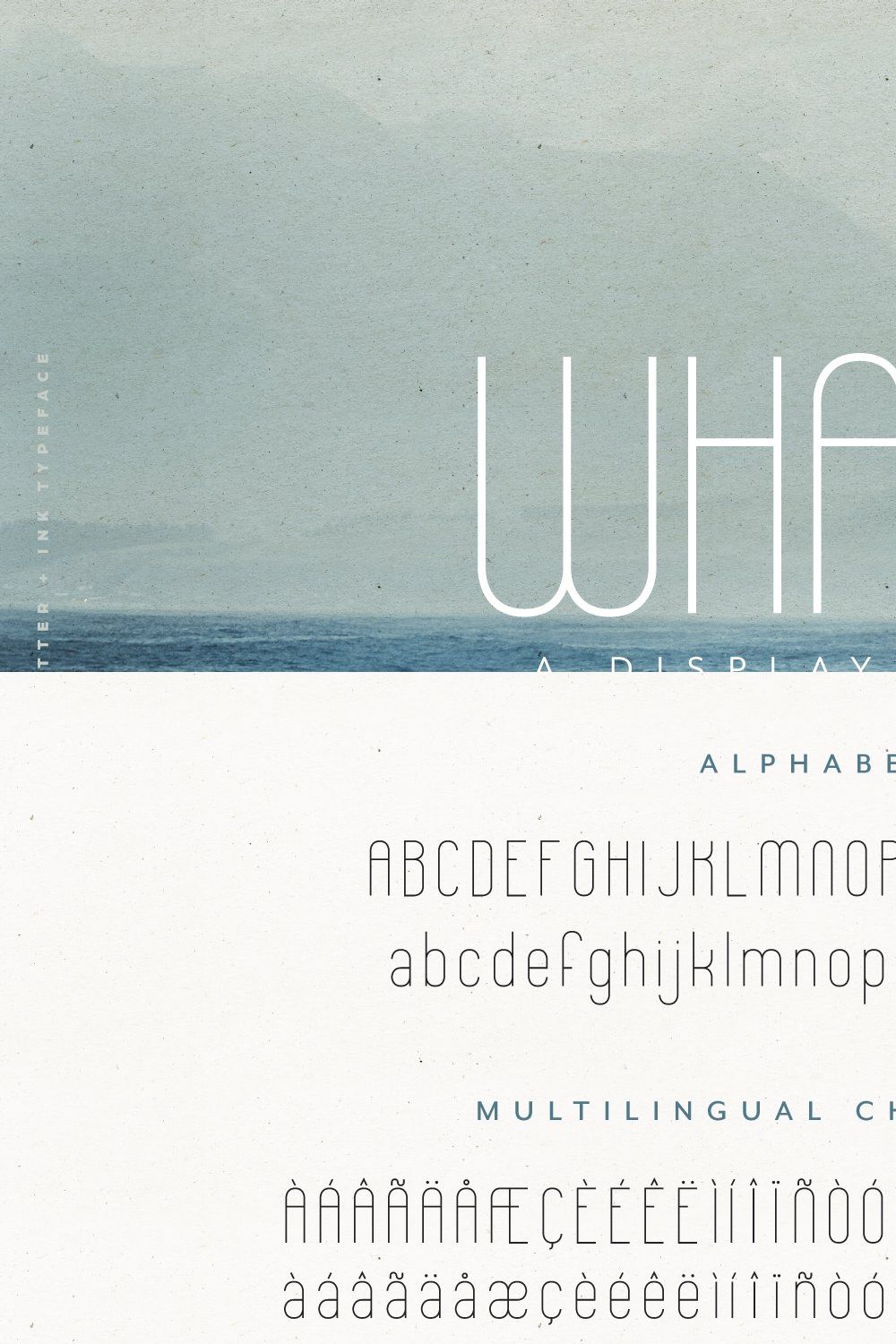 Whale Quirky Display Sans Serif pinterest preview image.