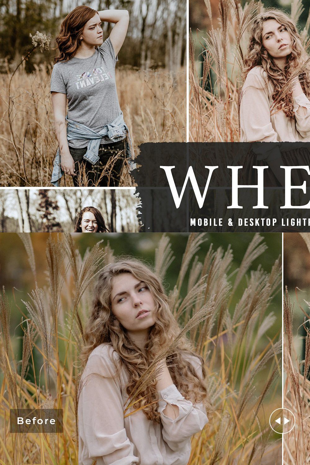 Wheat Pro Lightroom Presets pinterest preview image.