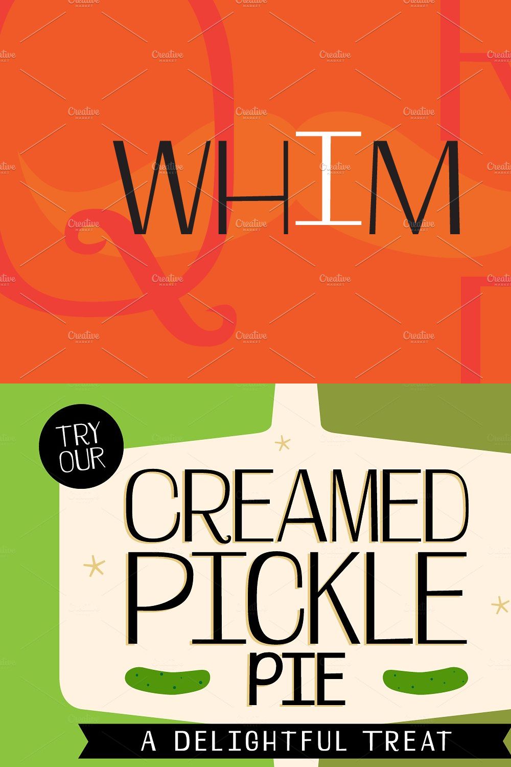 Whim Font Family pinterest preview image.