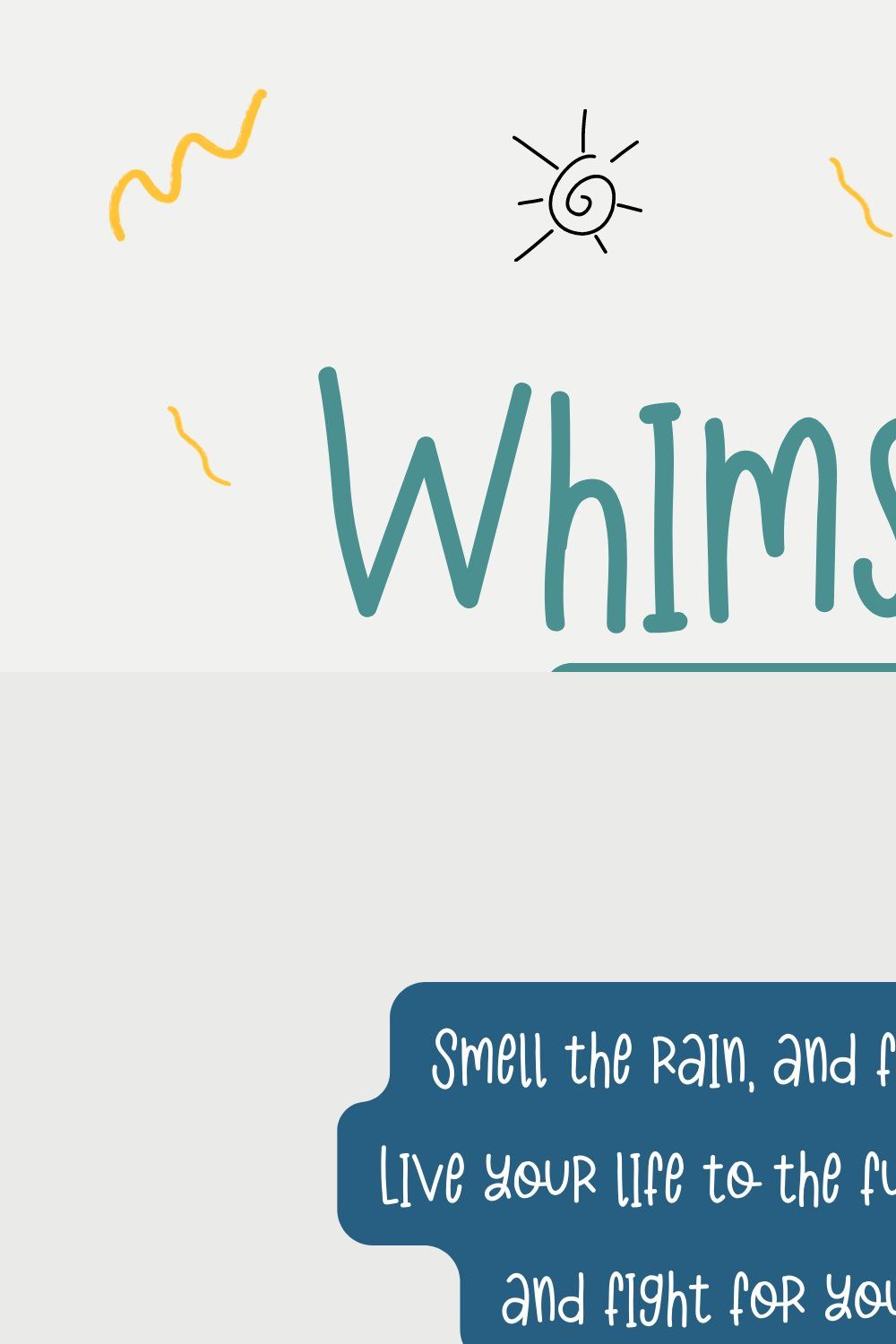 Whimsical Quirky Font pinterest preview image.