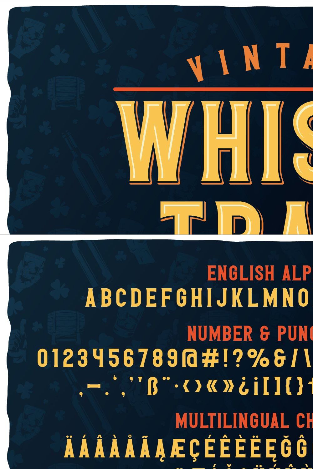 Whisky Trail Font + bonus! pinterest preview image.
