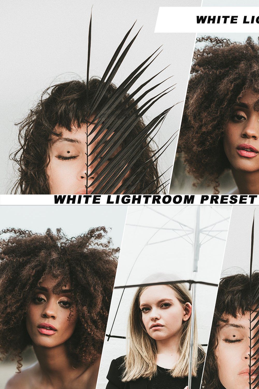 White Lightroom Preset pinterest preview image.