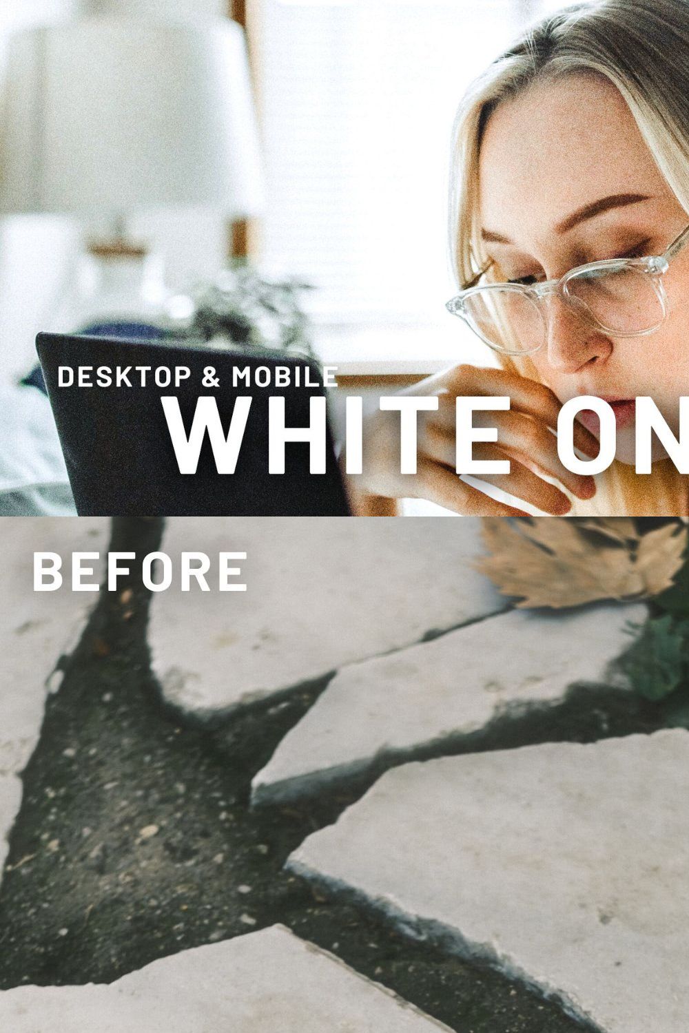 White Lightroom Presets XMP/DNG pinterest preview image.