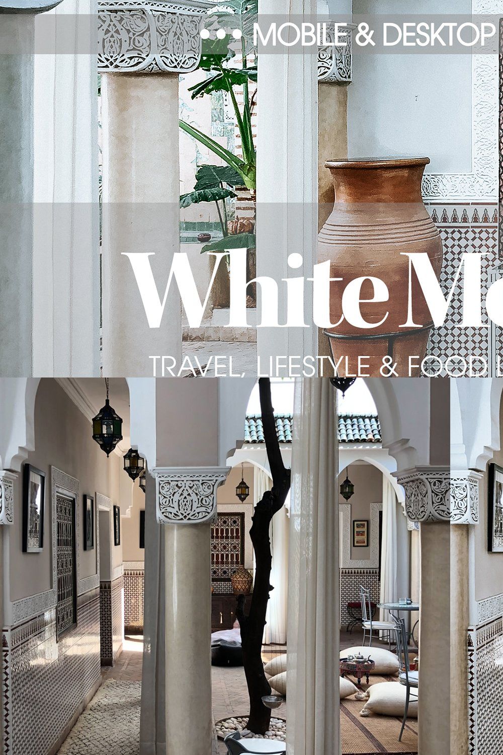 White Morocco Lightroom Presets pinterest preview image.