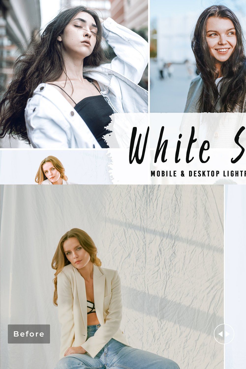 White Smoke Pro Lightroom Presets pinterest preview image.