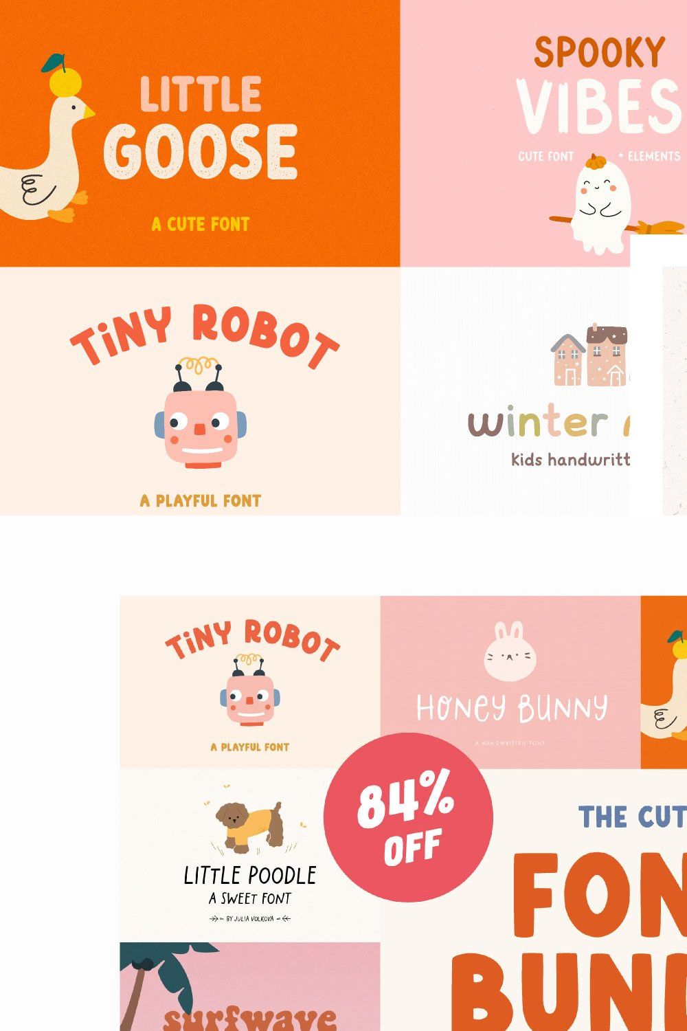 Whole shop BUNDLE | Fonts & Graphics pinterest preview image.