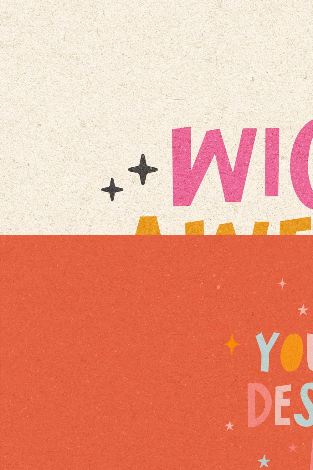 Wicked Awesome Cutout font pinterest preview image.