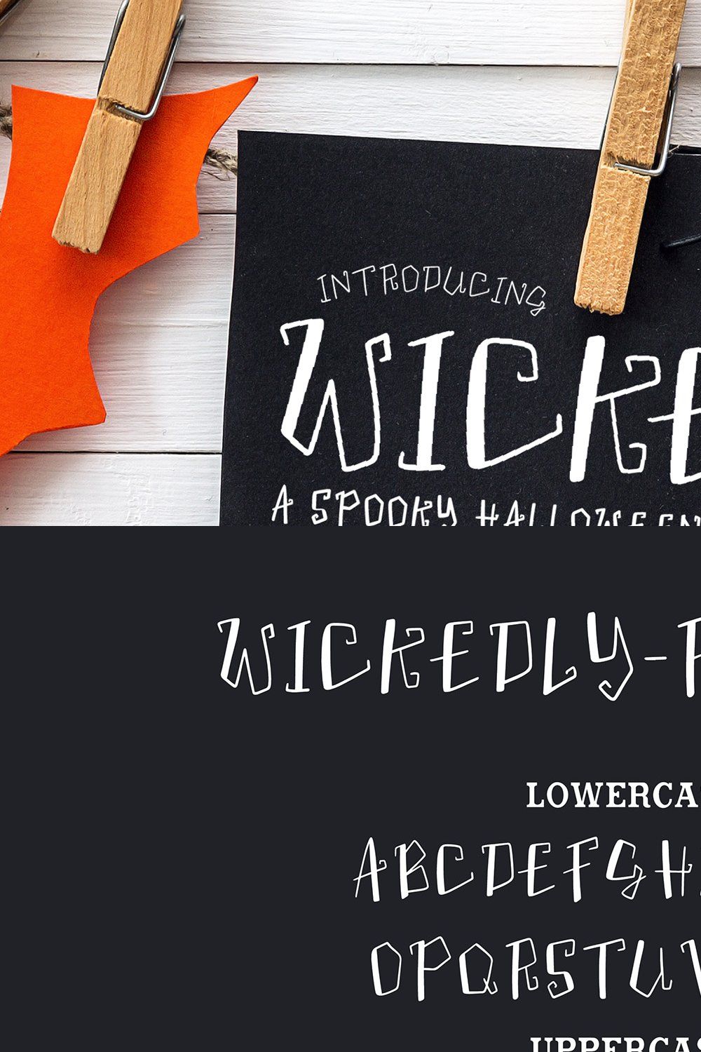 WICKEDLY a Decorative Halloween Font pinterest preview image.