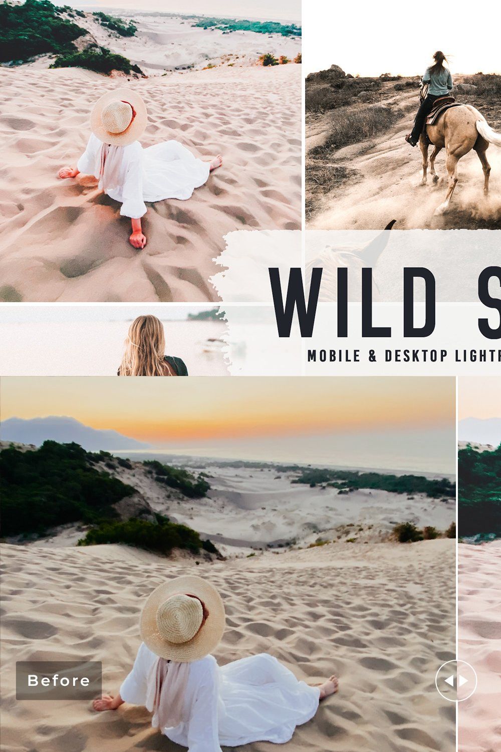 Wild Sand Pro Lightroom Presets pinterest preview image.