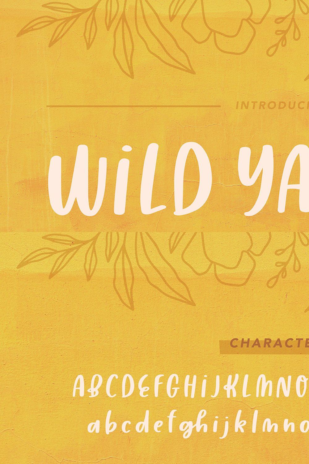 Wild Yarrow | A handwriting font pinterest preview image.