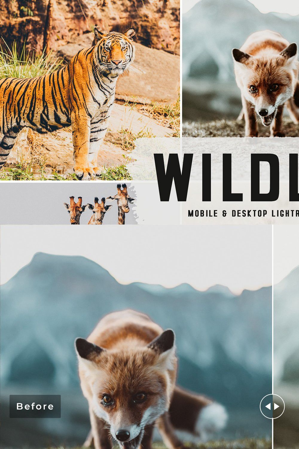 Wildlife Pro Lightroom Presets pinterest preview image.
