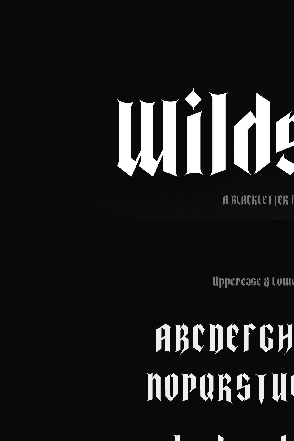 Wildside Blackletter Font pinterest preview image.