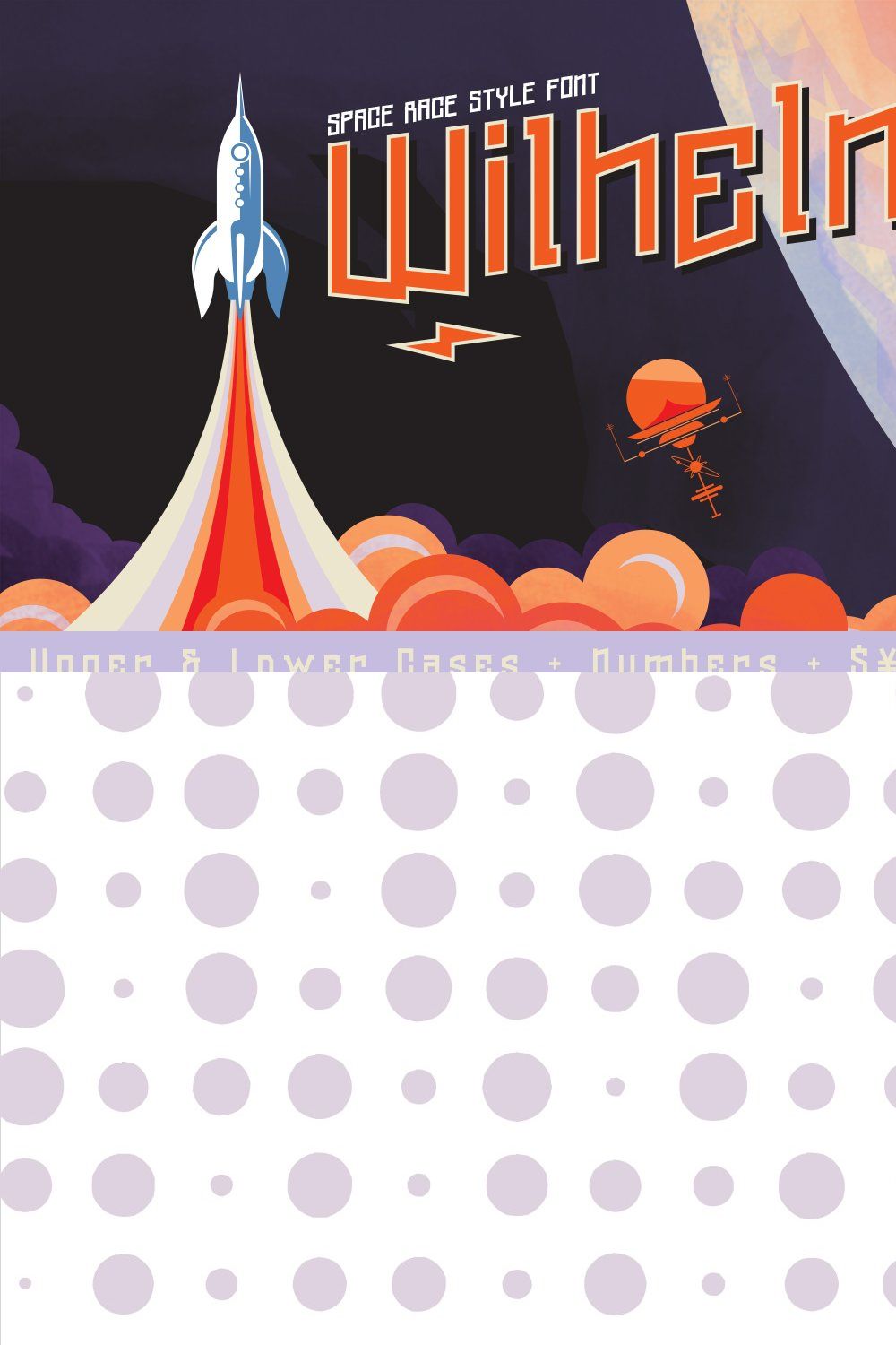 Wilhelm Font & Space Vectors pinterest preview image.