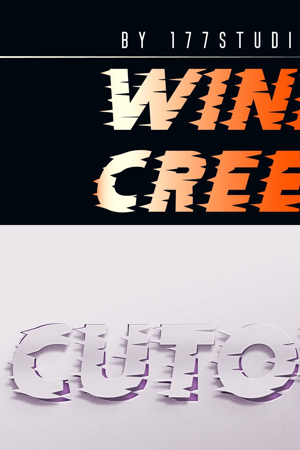 WIND CREEK Font pinterest preview image.