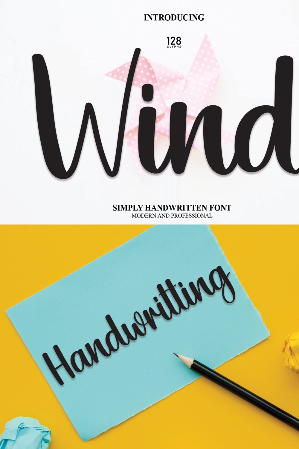 Wind | Script Font pinterest preview image.