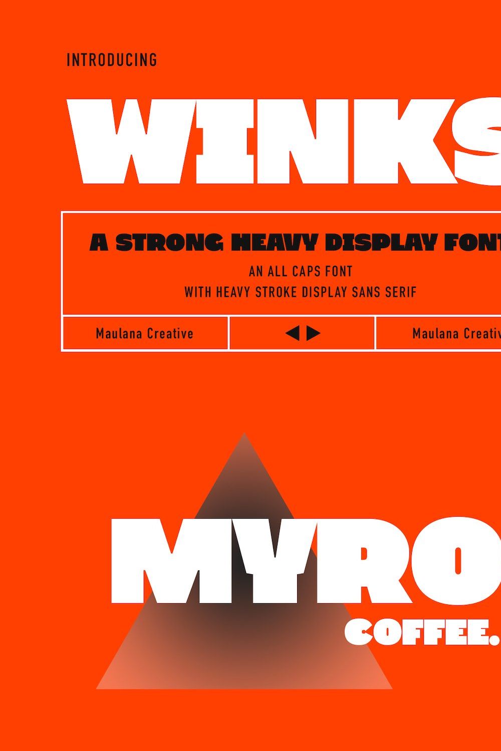 Winks Strong Heavy Display Font pinterest preview image.