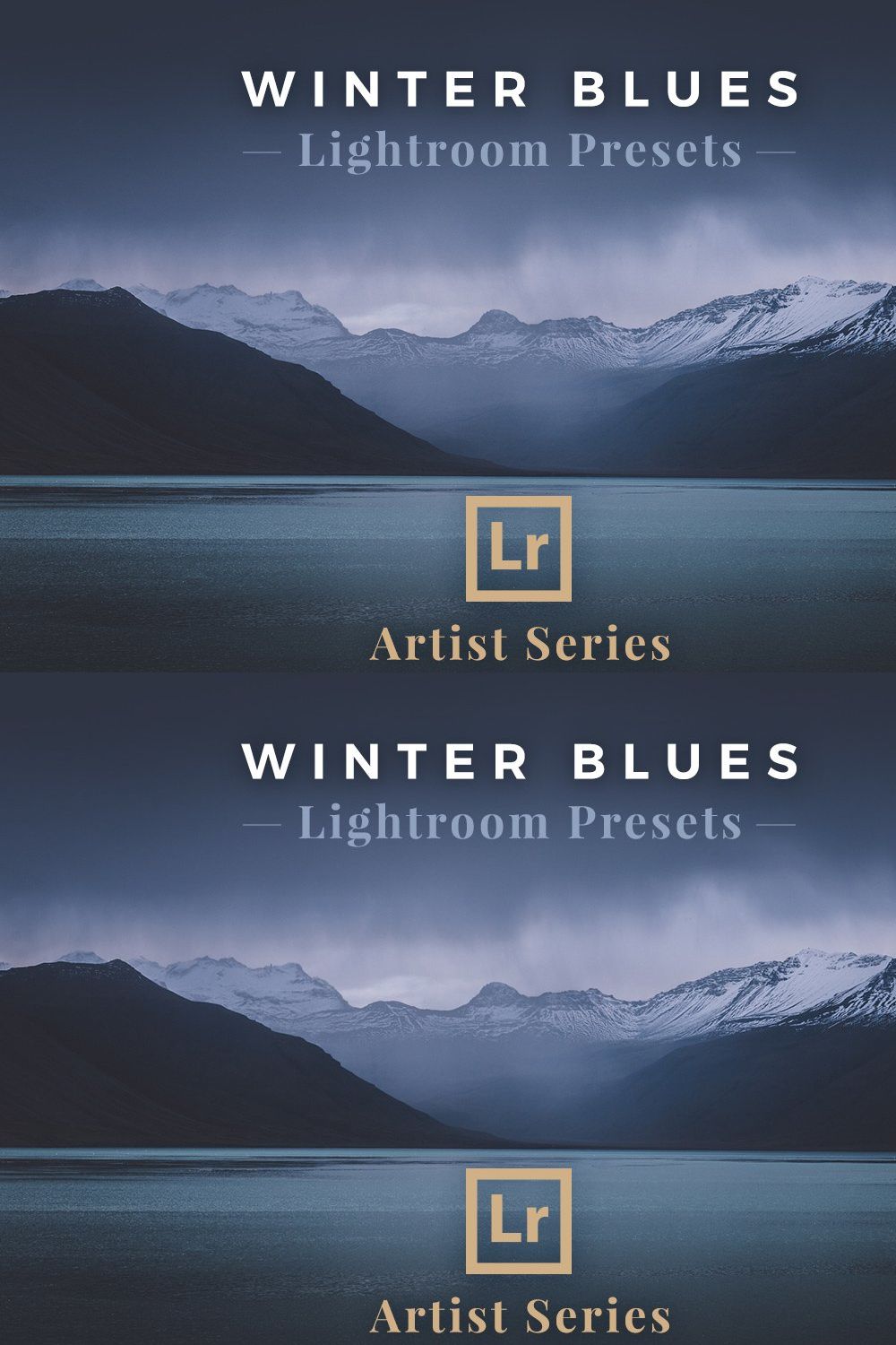 Winter Blues - Lightroom Presets pinterest preview image.