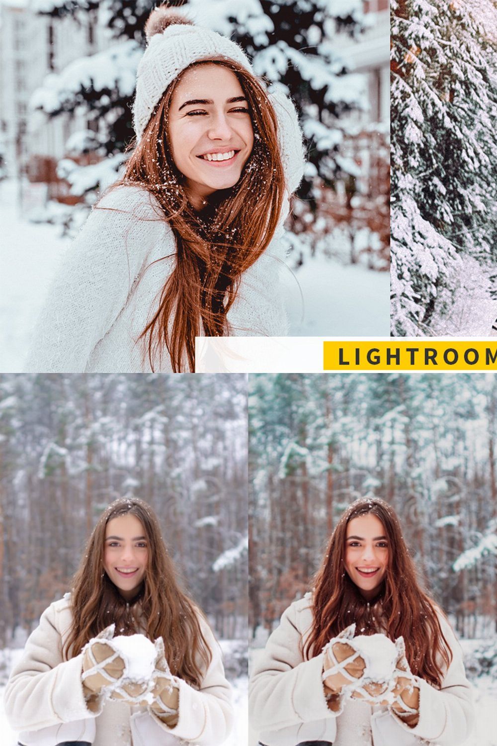 Winter Lightroom Presets pinterest preview image.