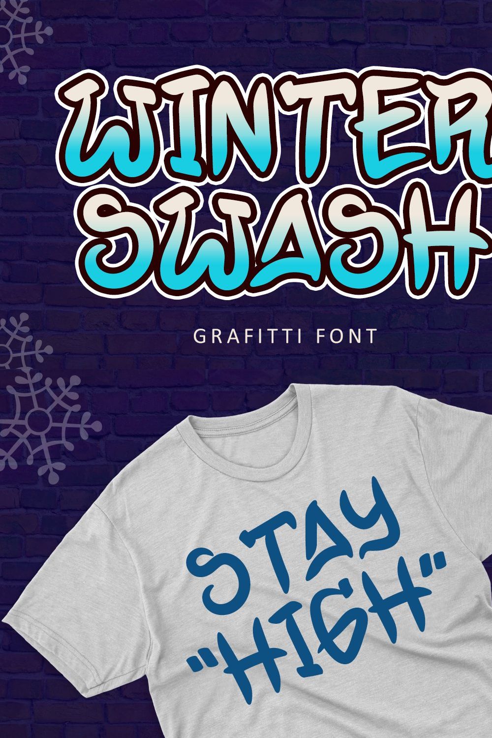 Winter Swash - Graffiti Winter Font pinterest preview image.