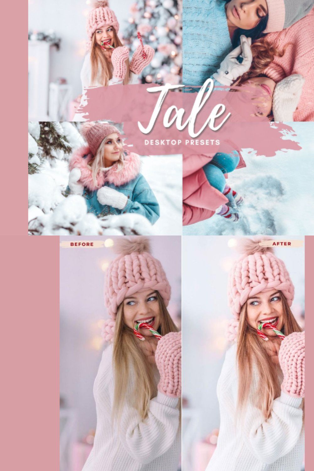 WINTER TALE Desktop Lightroom Preset pinterest preview image.