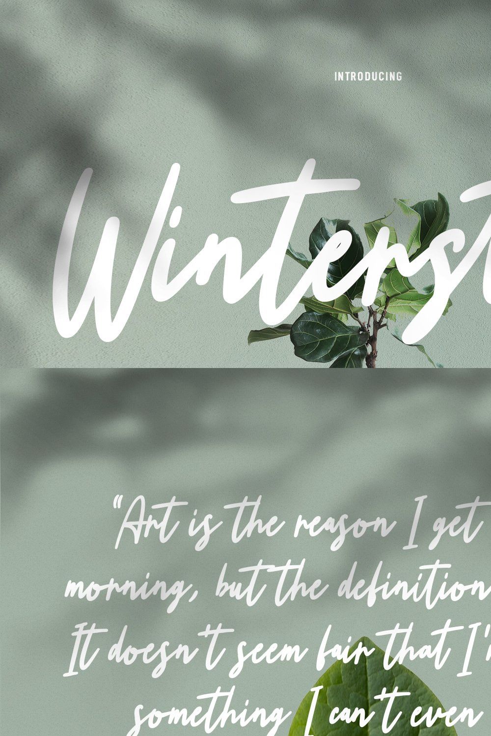 Winterstein Script Brush Font pinterest preview image.