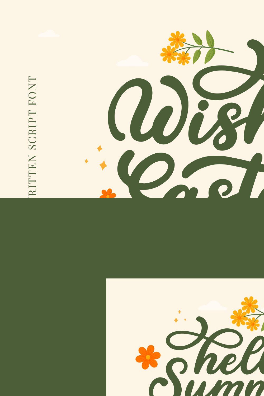 Wishes Easter - Script Font pinterest preview image.