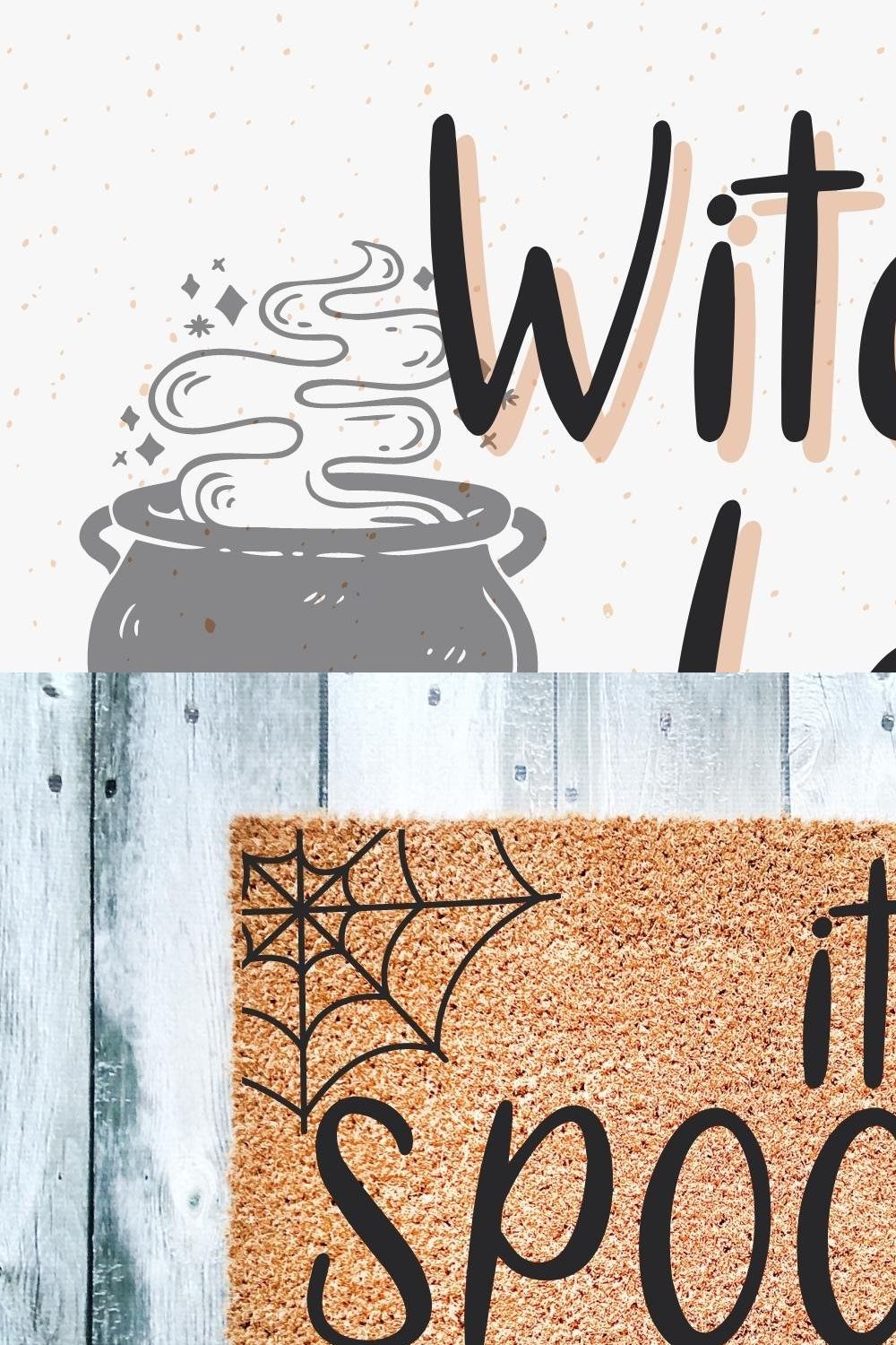 Witches' Lane - A Halloween Font pinterest preview image.