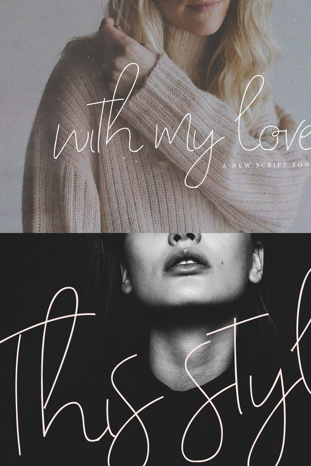 With My Love Script (3 Weights) pinterest preview image.
