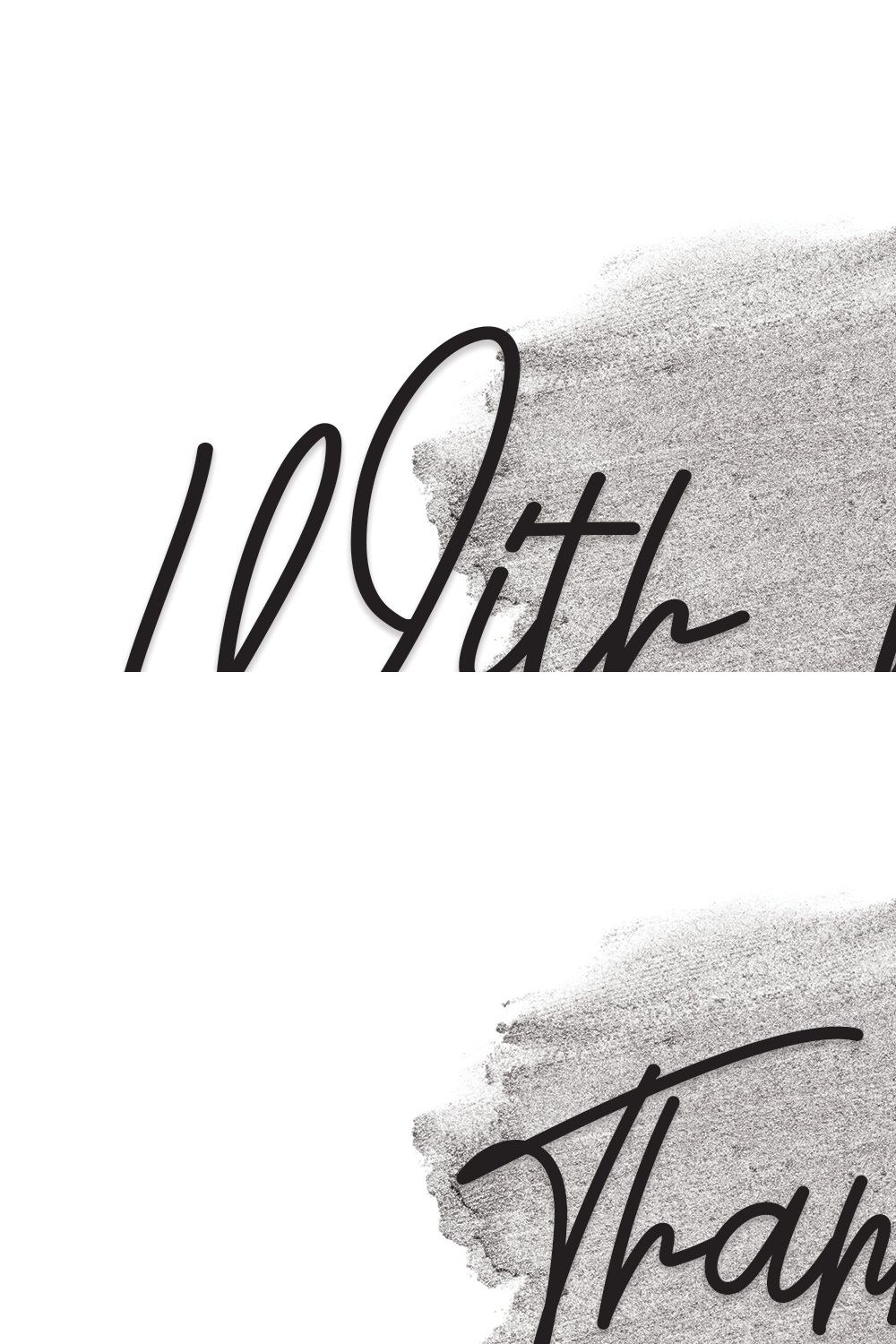 With Night | Script Font pinterest preview image.