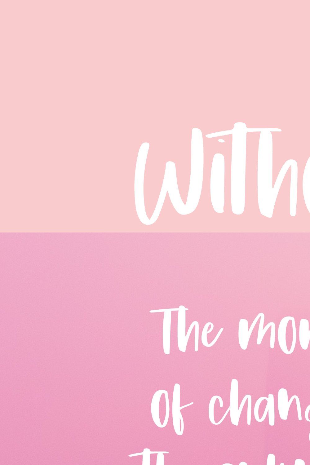 Without | Handwritten Font pinterest preview image.