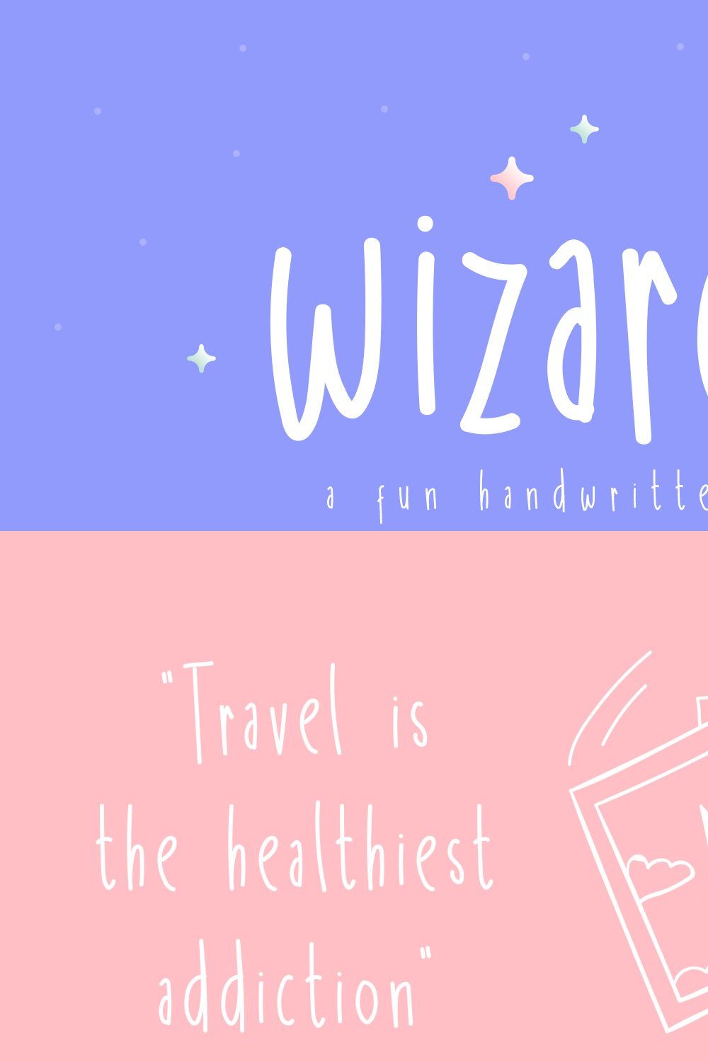 Wizard - A Fun Handwritten Font pinterest preview image.