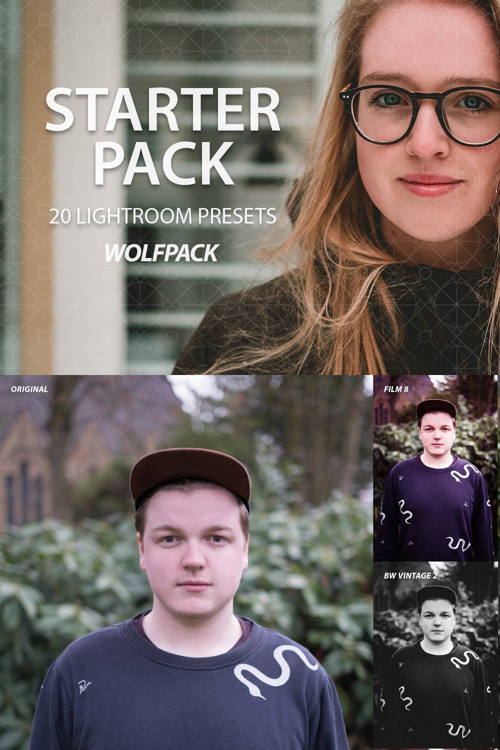 Wolfpack - Lightroom starter pack pinterest preview image.