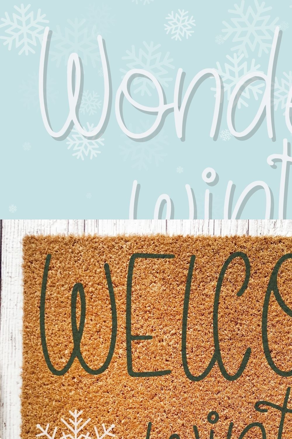 Wonderful Winter - Handwritten Font pinterest preview image.