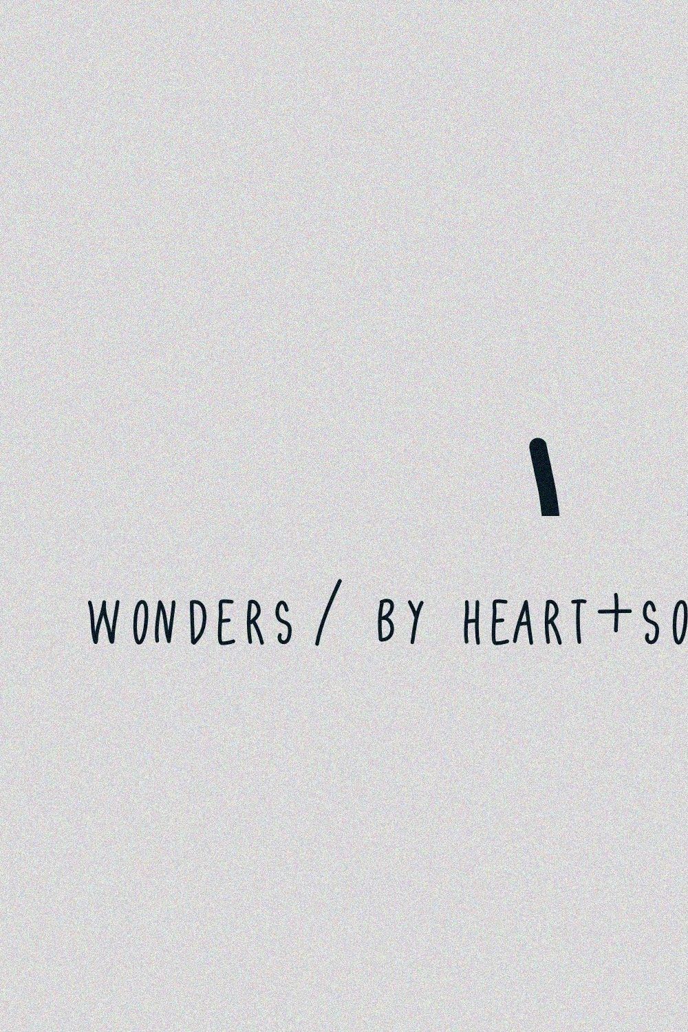 Wonders | Handwritten Sans pinterest preview image.