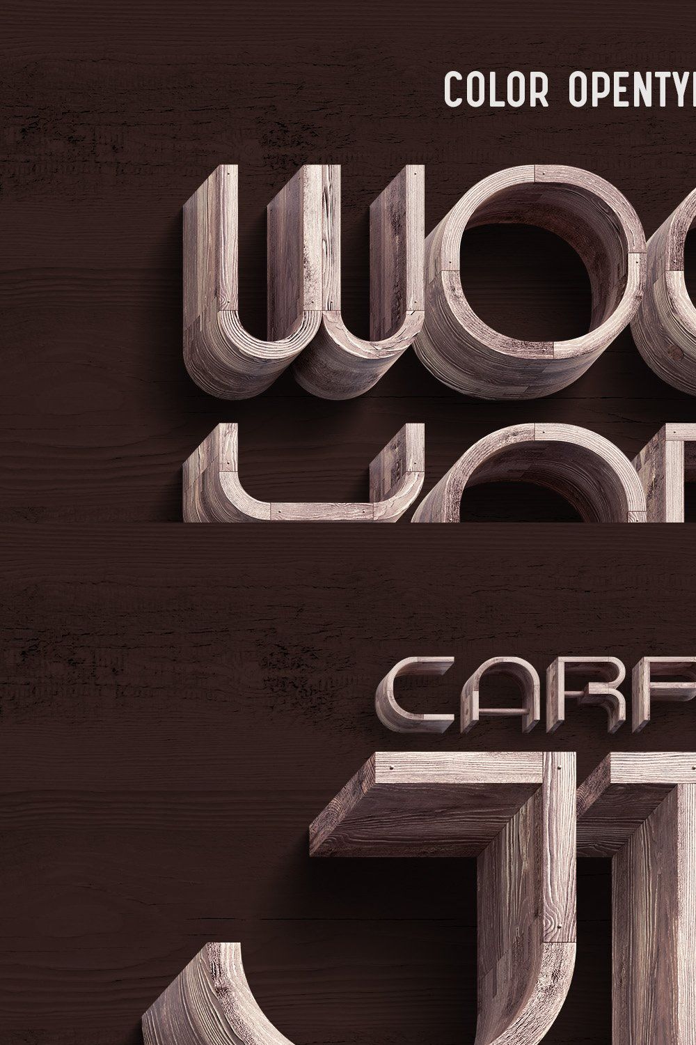 Wood Yard - Color Font pinterest preview image.