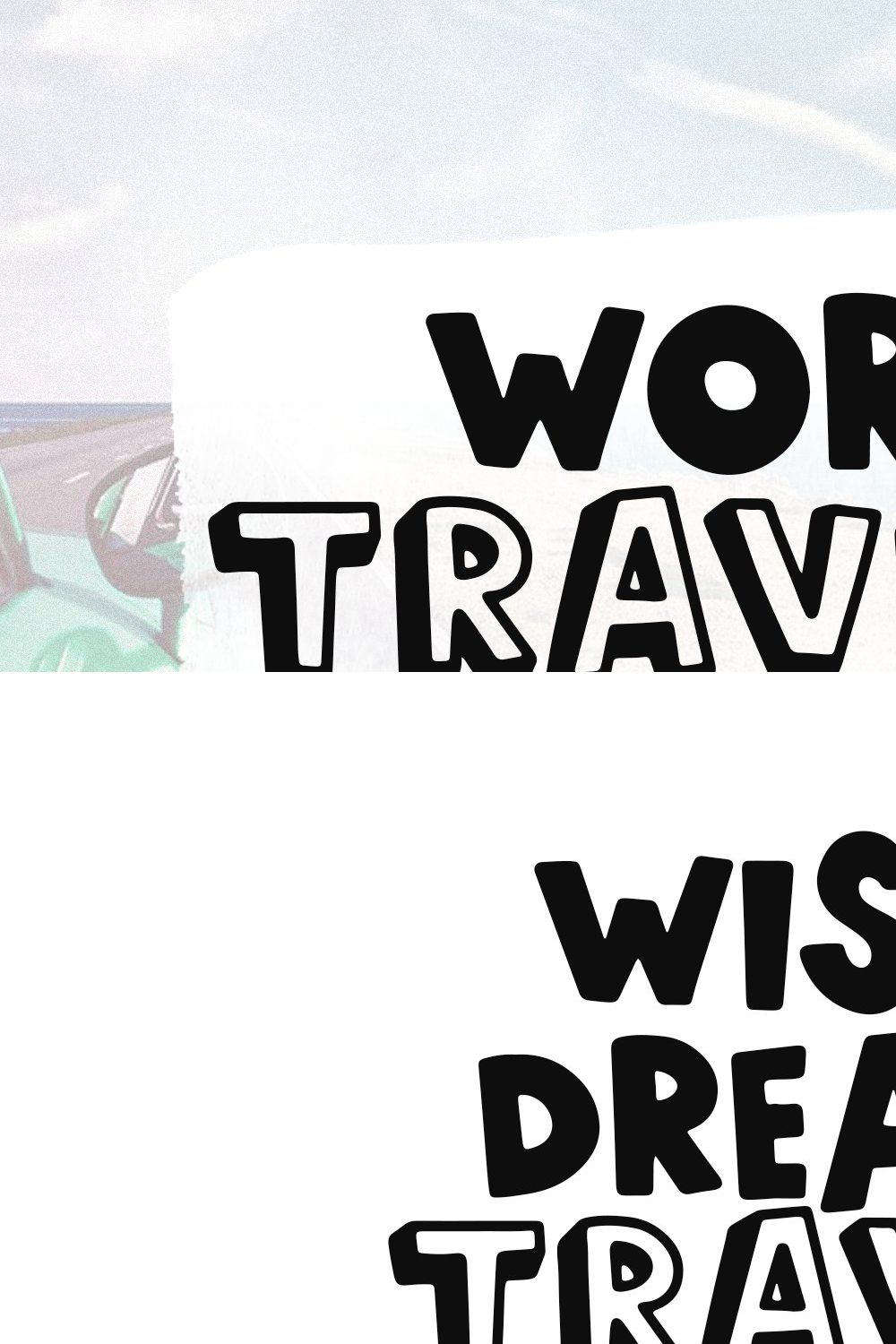 World Traveler | Handwritten Font pinterest preview image.