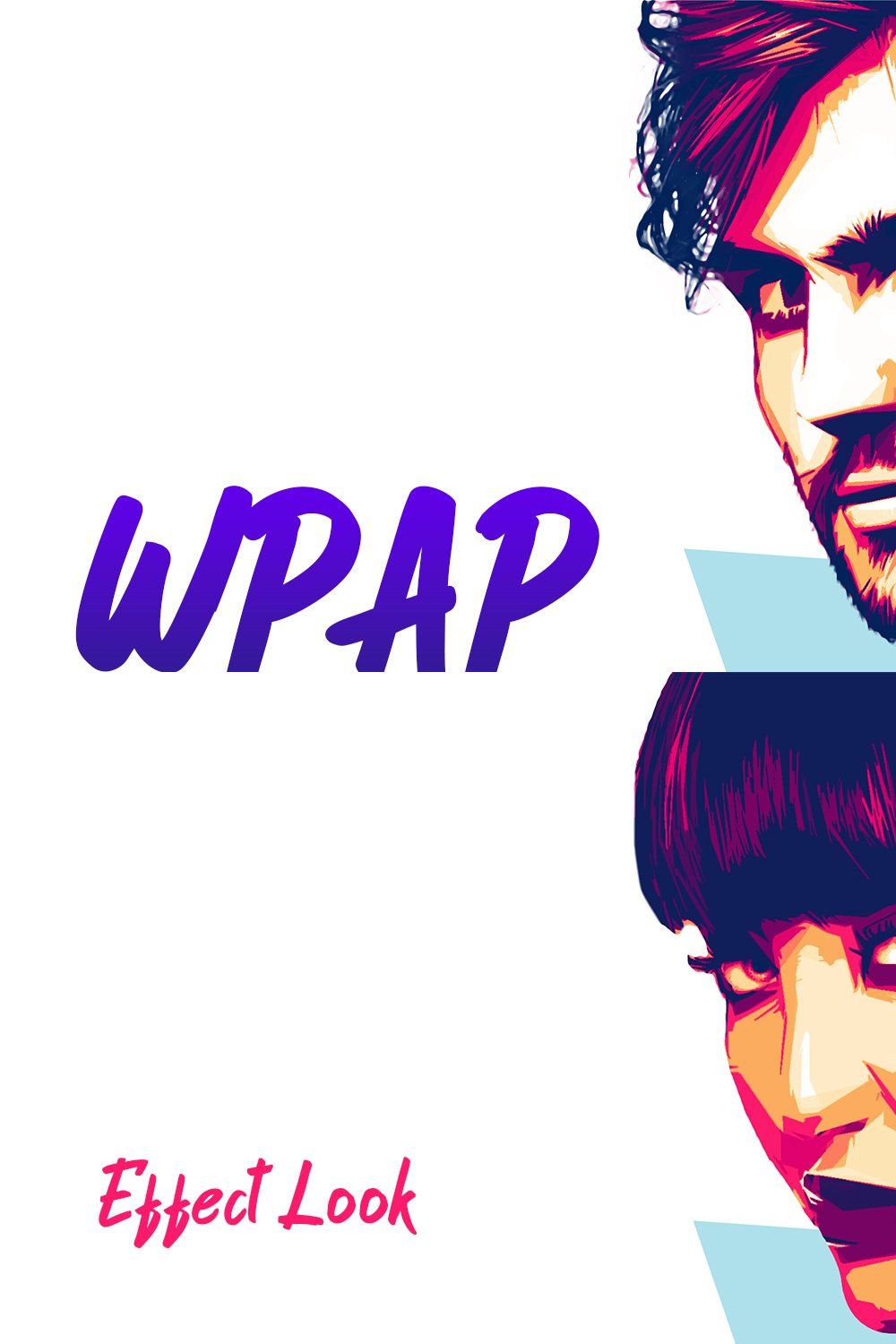 WPAP Pop Art Style Photoshop Effect pinterest preview image.