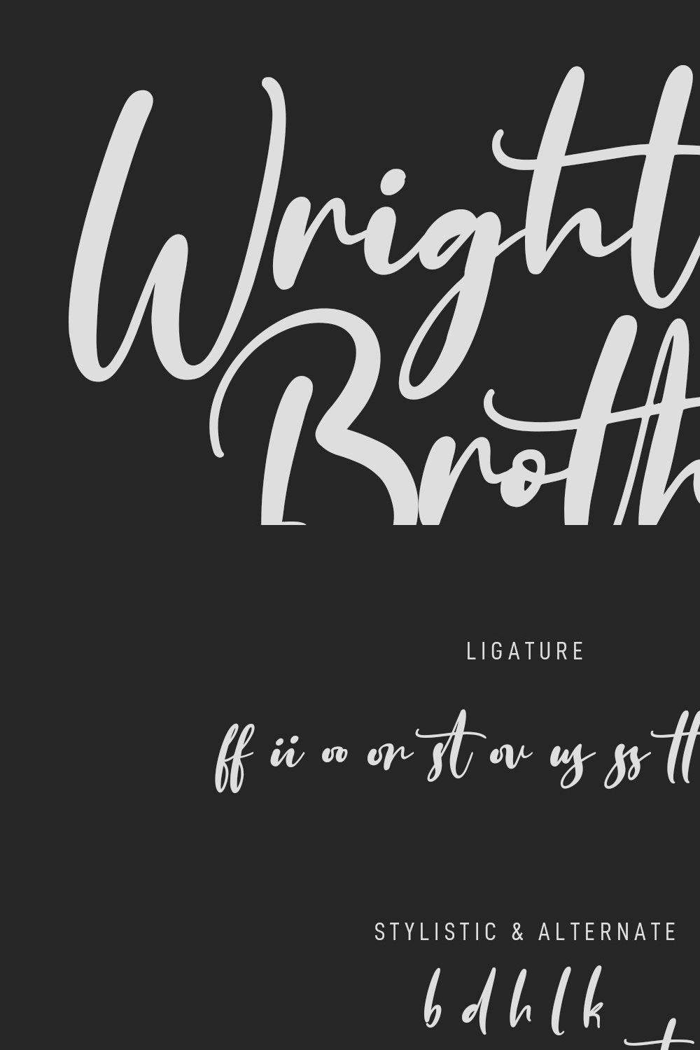 Wright Brothers Font pinterest preview image.