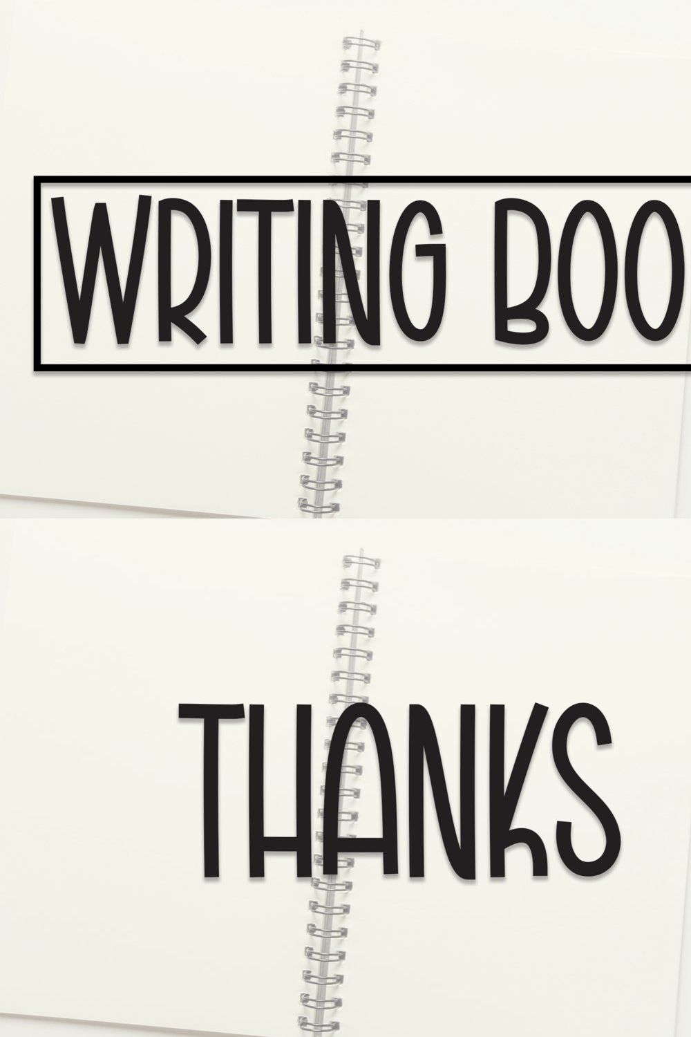 Writing Book | Script Font pinterest preview image.