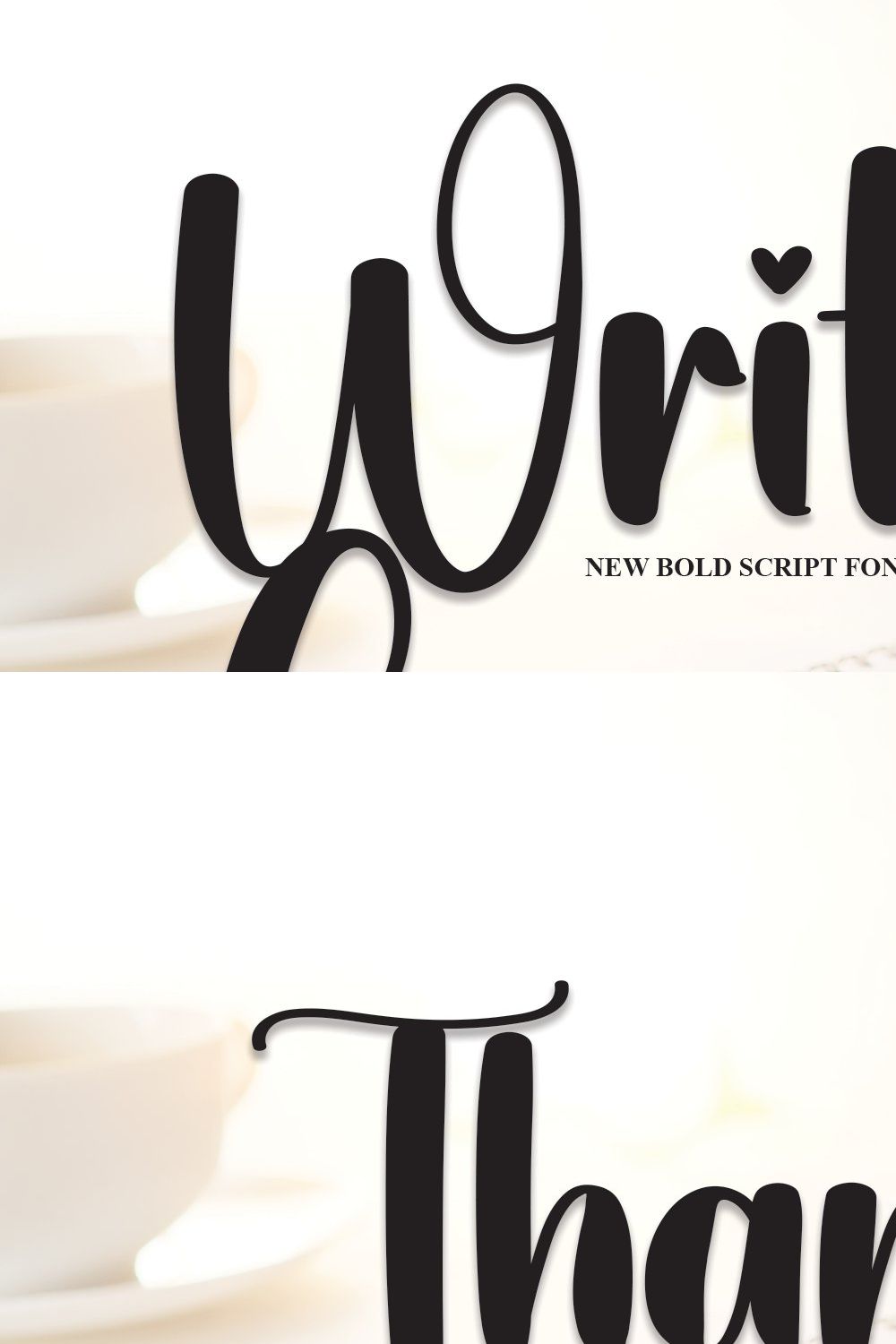 Writting Creative | Script Font pinterest preview image.