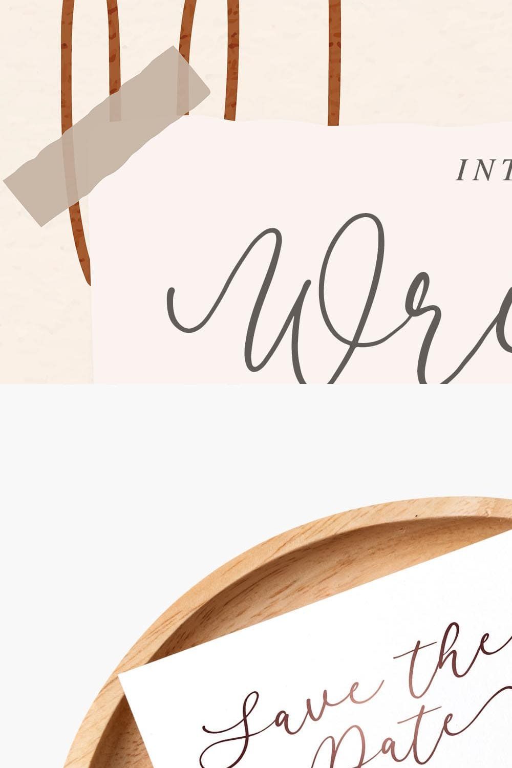 Writting Heart a Calligraphy Font pinterest preview image.