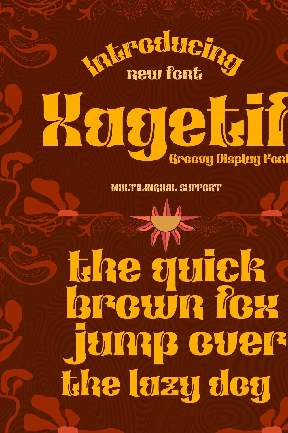 Xagetif | Groovy Retro Font pinterest preview image.